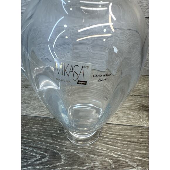 MIKASA Crystal JAMESTOWN GOLD Trim Pitcher 11” Tall - Picture 4 of 8